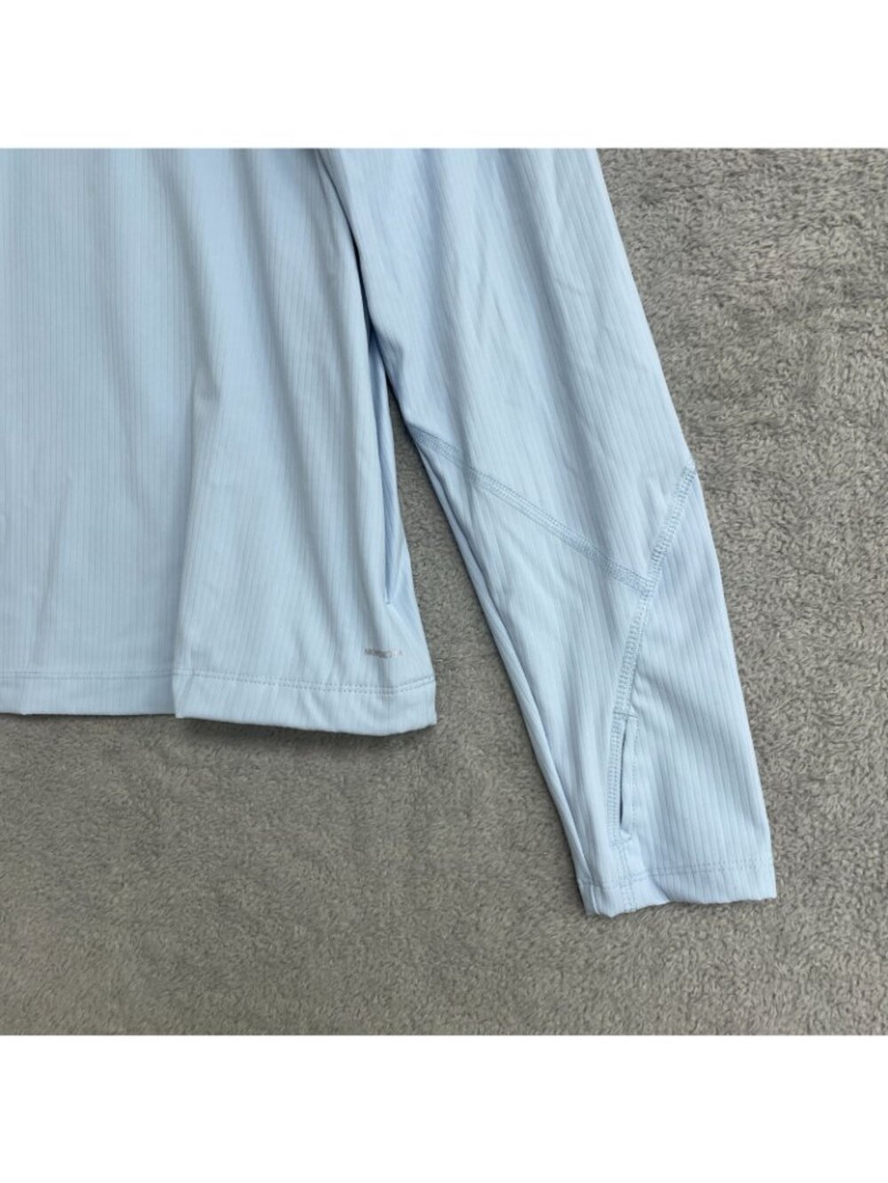 Mondetta Women's L Light Blue Quarter-Zip Long-Sleeve Athletic Top a2390 - Picture 10 of 12